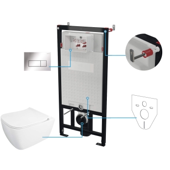 Zestaw WC podtynkowy 6 w 1